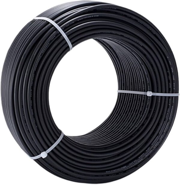 Cable Solar Negro 4 mm² – 100 metros